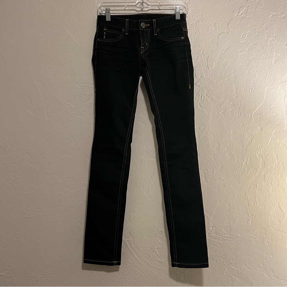 Women's Armani Exchange Black Resin Jeans Size Petite 0